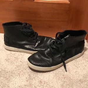 Toms black snakeskin sneakers